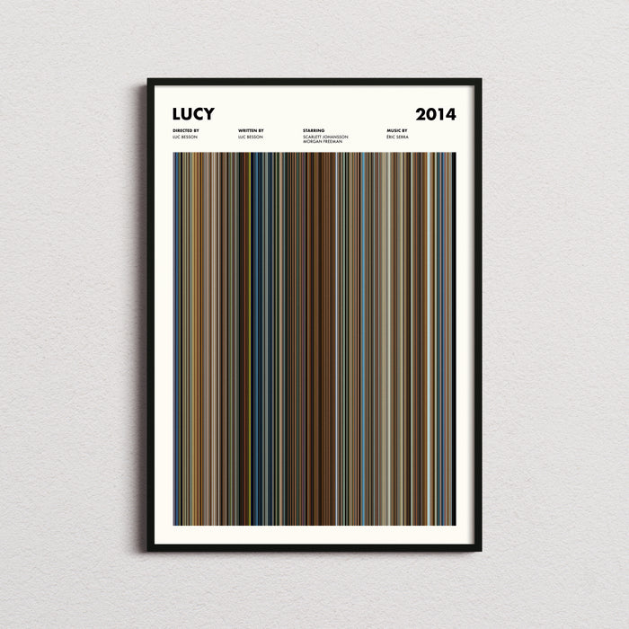Lucy Movie Barcode Poster
