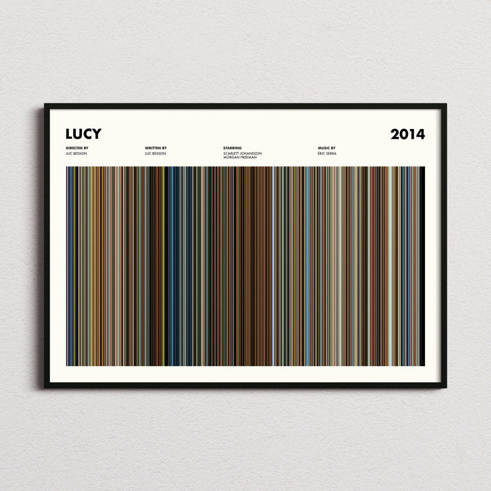 Lucy Movie Barcode Poster