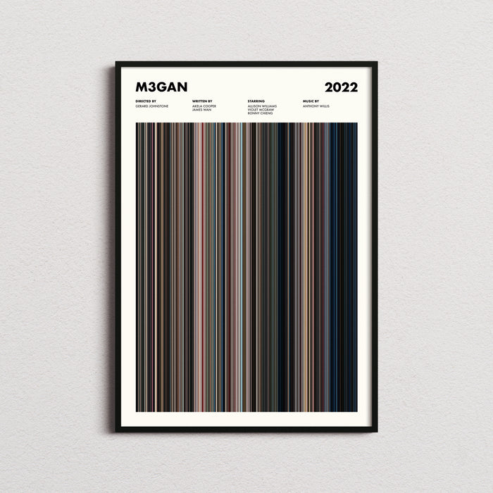 M3gan Movie Barcode Poster