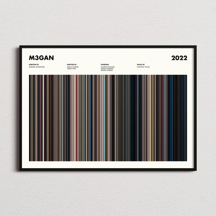 M3gan Movie Barcode Poster