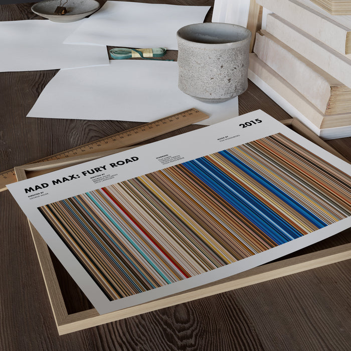 Mad Max Fury Road Movie Barcode Poster