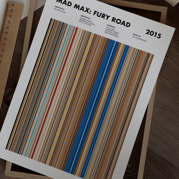 Mad Max Fury Road Movie Barcode Poster
