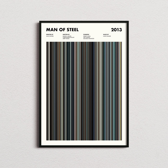 Man of Steel Movie Barcode Poster