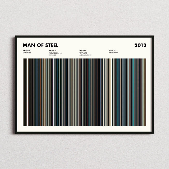 Man of Steel Movie Barcode Poster