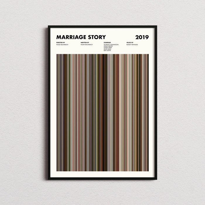 Marriage Story Movie Barcode Poster