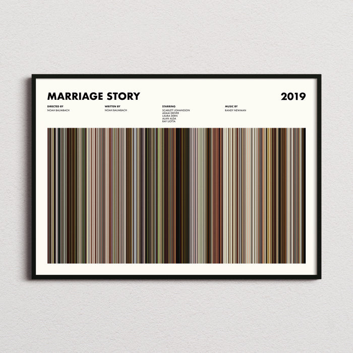 Marriage Story Movie Barcode Poster