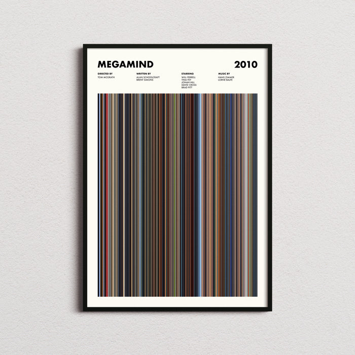 Megamind Movie Barcode Poster