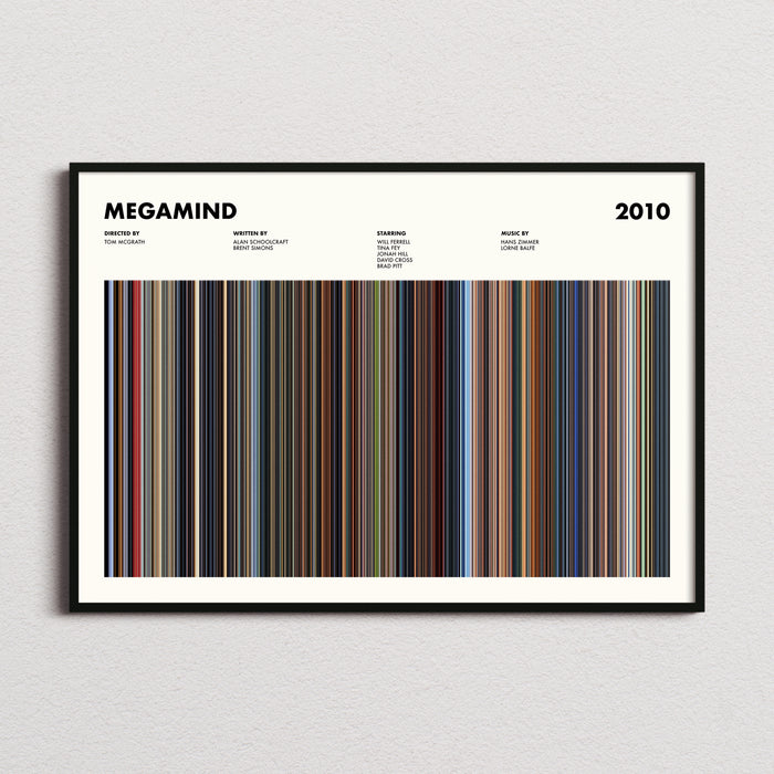 Megamind Movie Barcode Poster