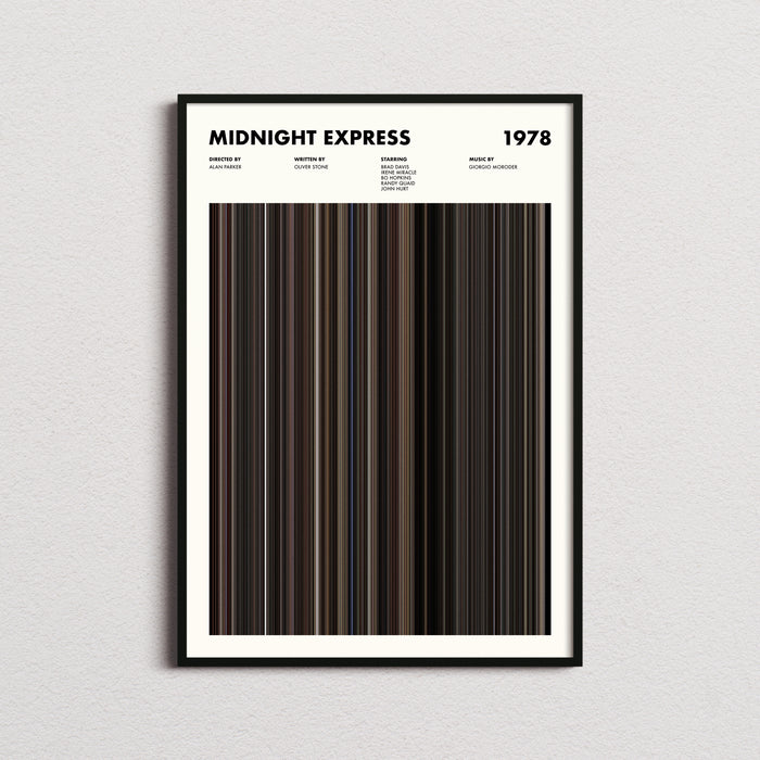 Midnight Express Movie Barcode Poster