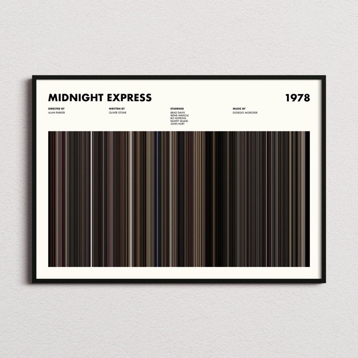 Midnight Express Movie Barcode Poster