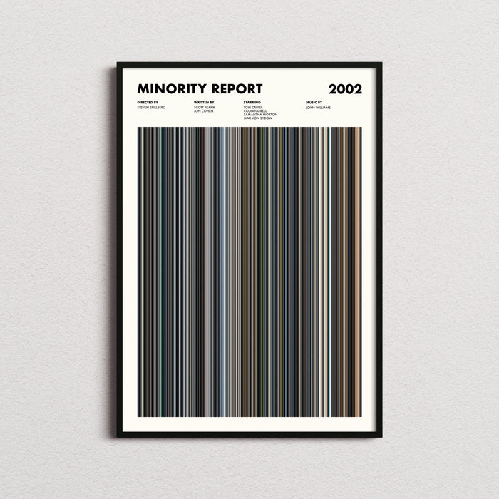 Minority Report Movie Barcode Poster