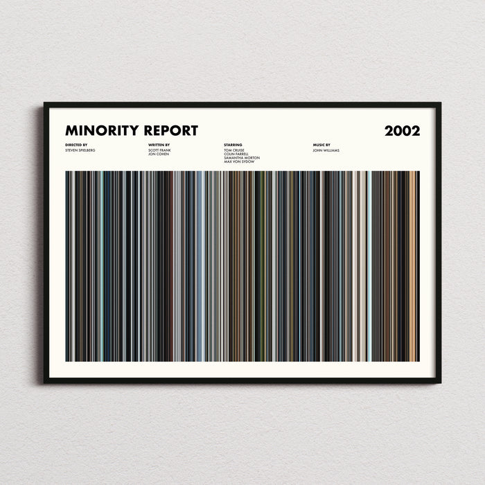 Minority Report Movie Barcode Poster