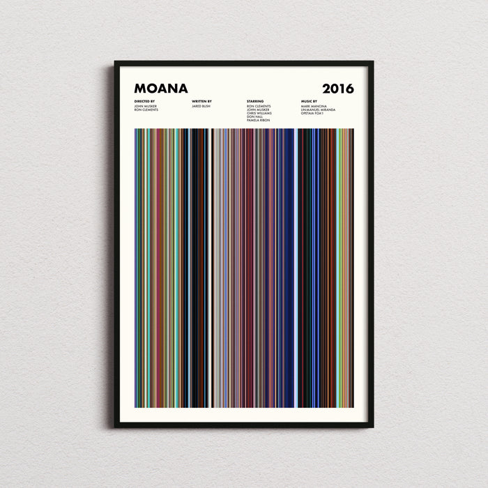Moana Movie Barcode Poster