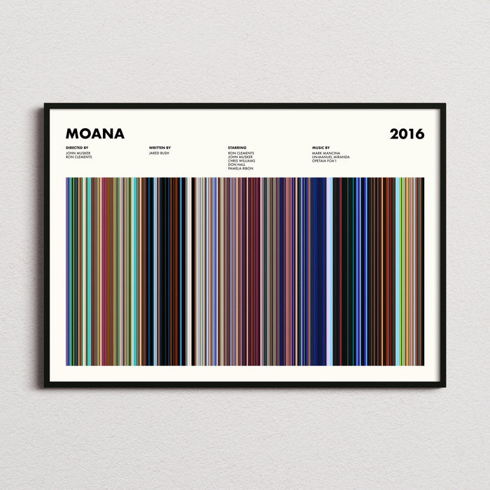 Moana Movie Barcode Poster