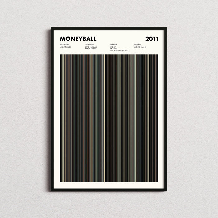 Moneyball Movie Barcode Poster