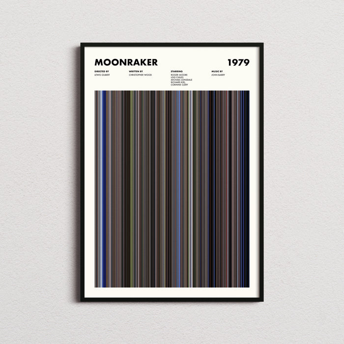 Moonraker Movie Barcode Poster