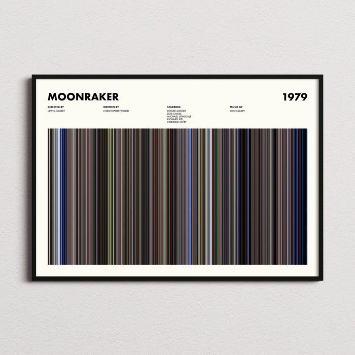 Moonraker Movie Barcode Poster