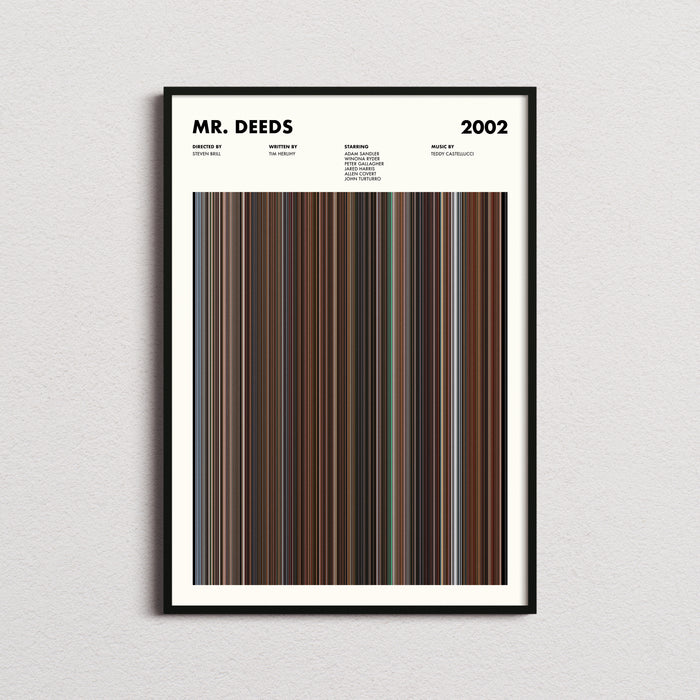 Mr Deeds Movie Barcode Poster