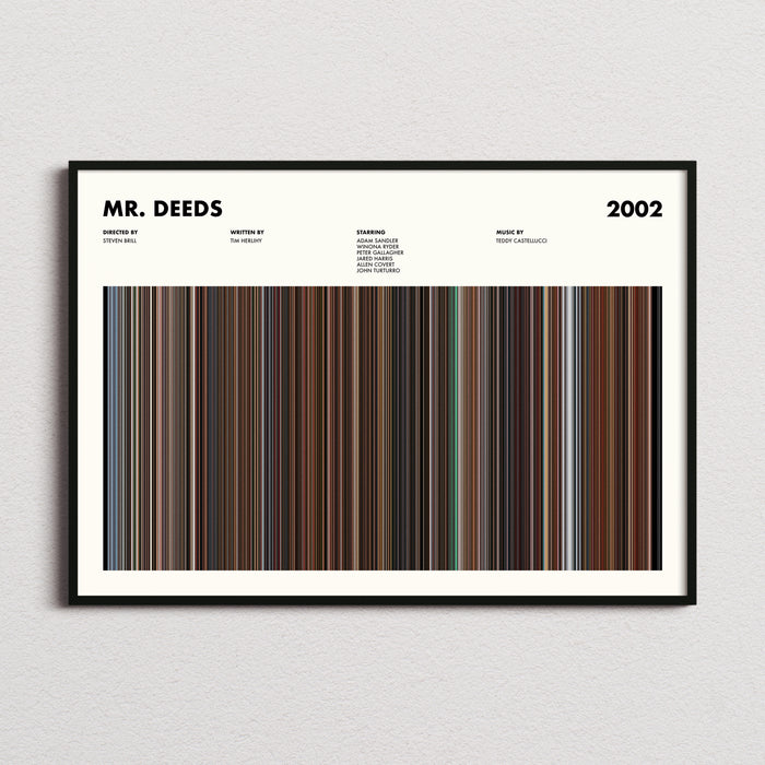 Mr Deeds Movie Barcode Poster