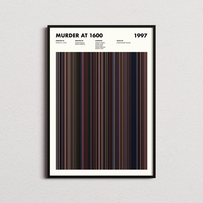Murder at 1600 Movie Barcode Poster