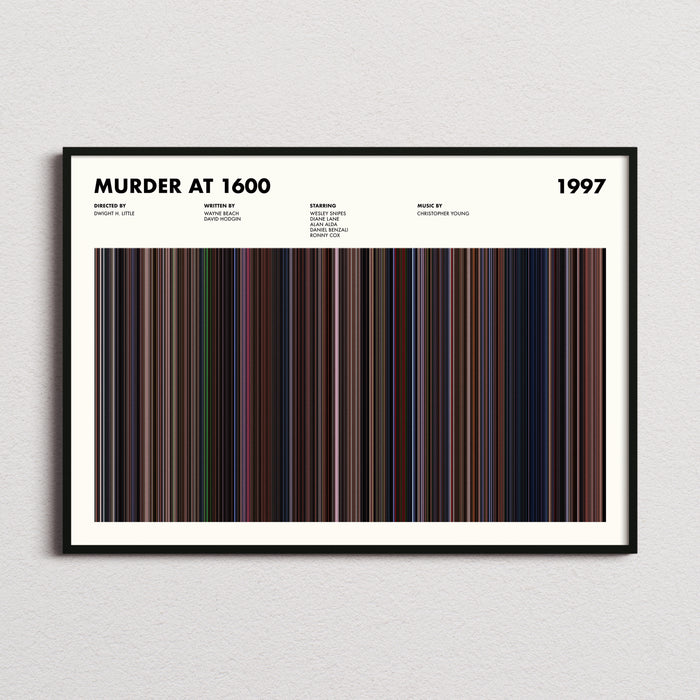 Murder at 1600 Movie Barcode Poster