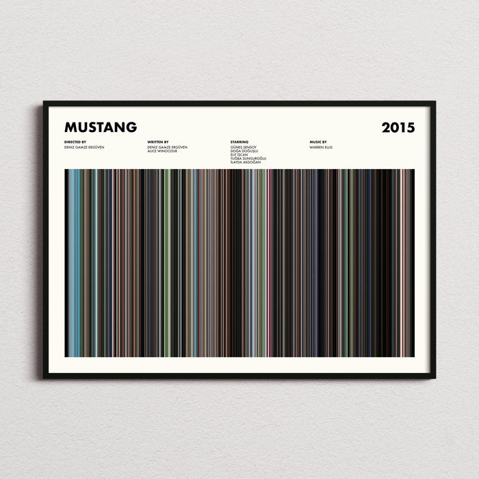 Mustang Movie Barcode Poster