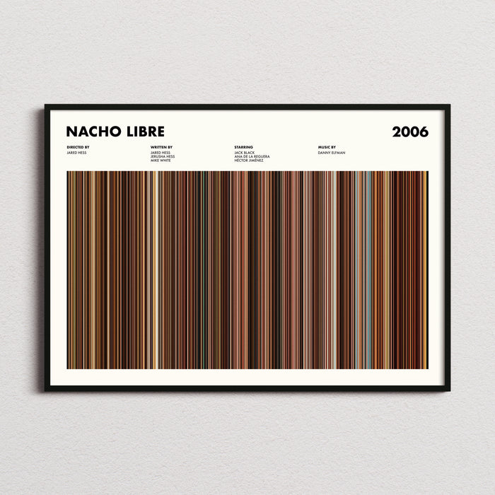 Nacho Libre Movie Barcode Poster