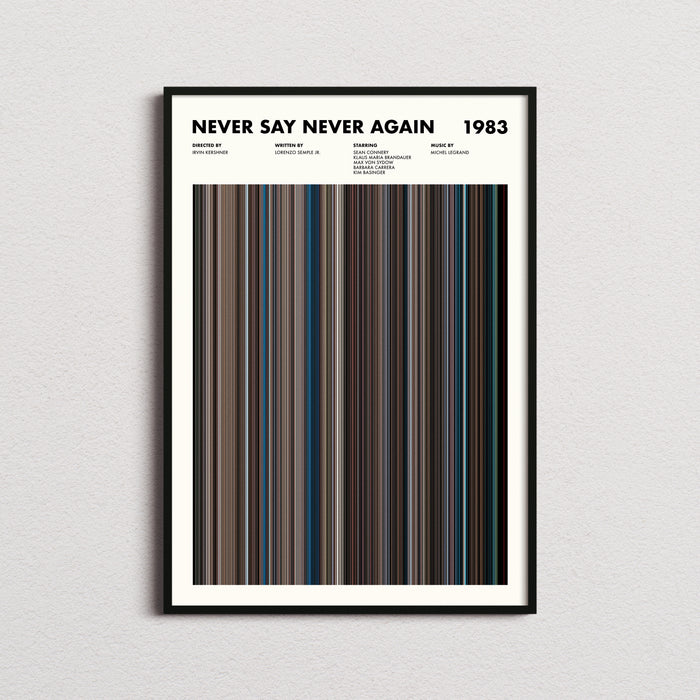 Never Say Never Again Movie Barcode Poster
