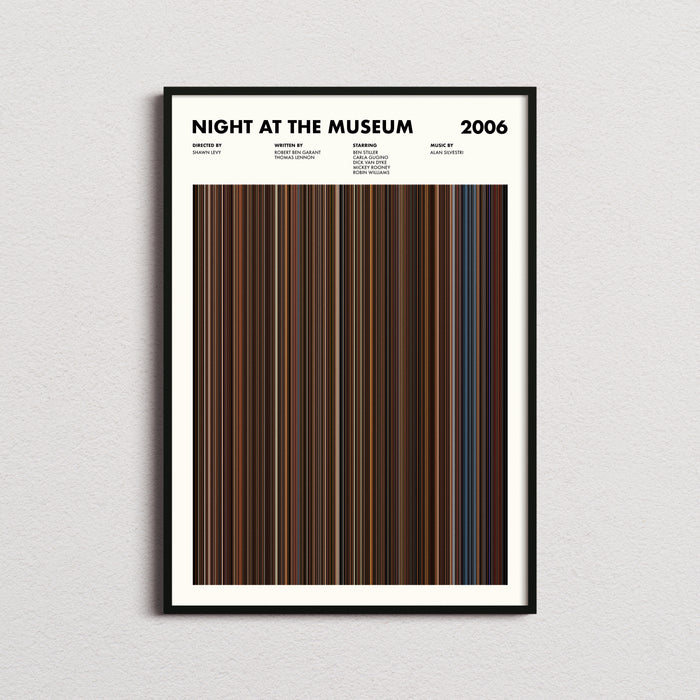 Night at the Museum Movie Barcode Poster