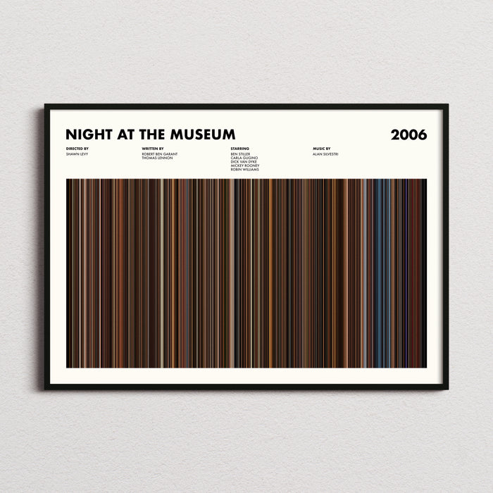 Night at the Museum Movie Barcode Poster