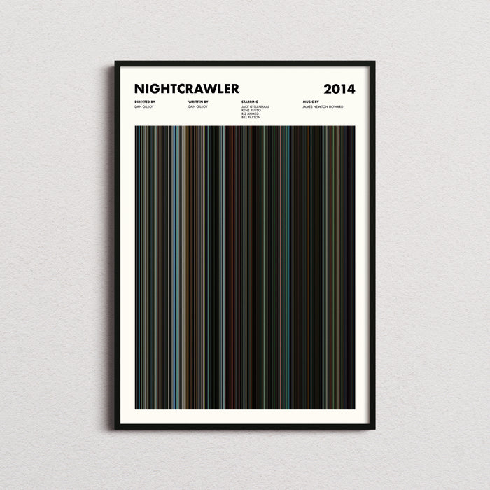 Nightcrawler Movie Barcode Poster