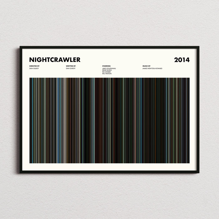 Nightcrawler Movie Barcode Poster