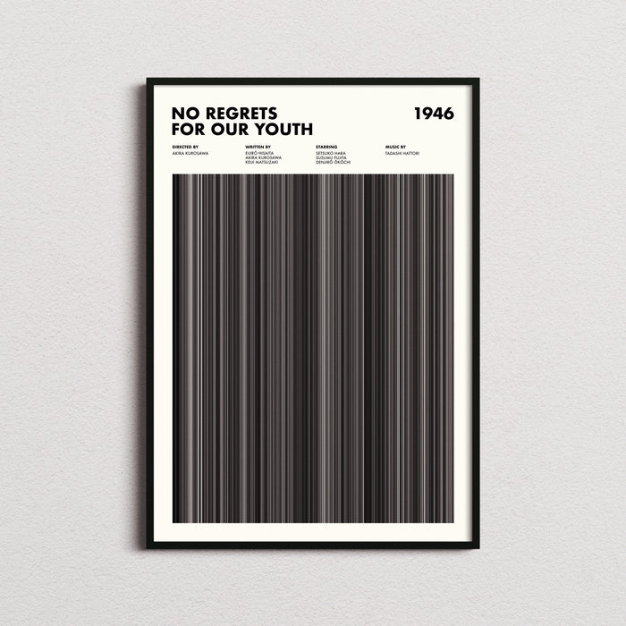 No Regrets For Our Youth Movie Barcode Poster
