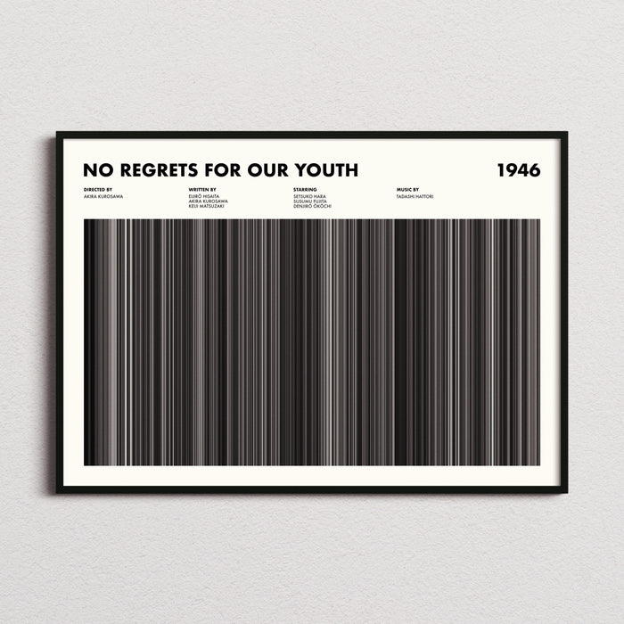 No Regrets For Our Youth Movie Barcode Poster