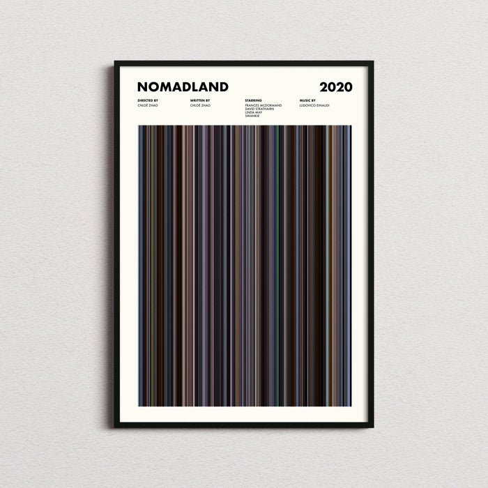 Nomadland Movie Barcode Poster