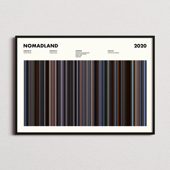 Nomadland Movie Barcode Poster