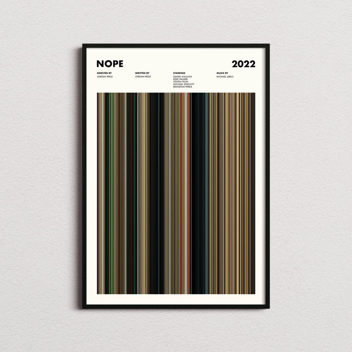 Nope Movie Barcode Poster