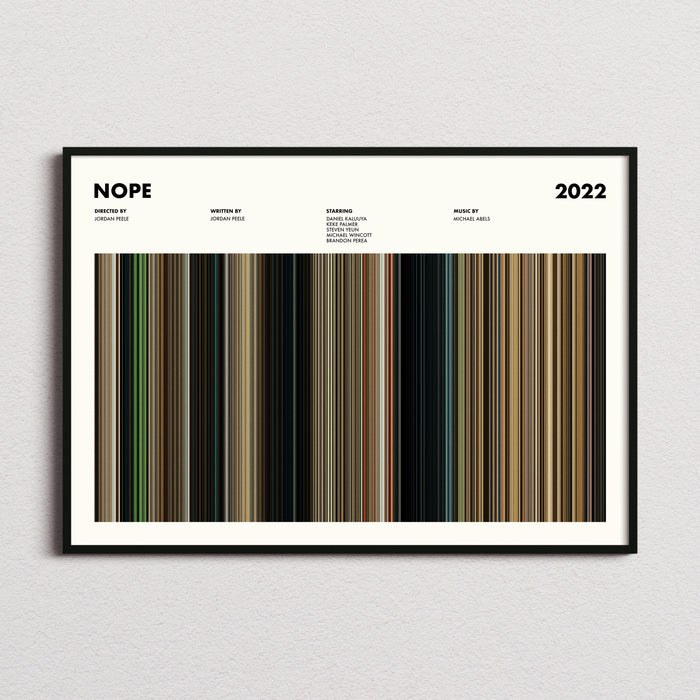 Nope Movie Barcode Poster