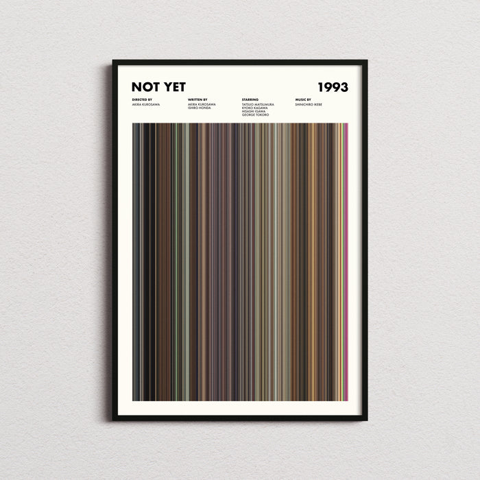 Not Yet Movie Barcode Poster