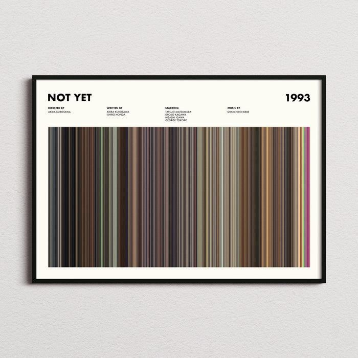 Not Yet Movie Barcode Poster