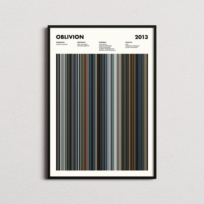 Oblivion Movie Barcode Poster