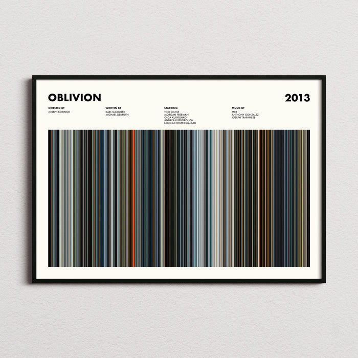 Oblivion Movie Barcode Poster