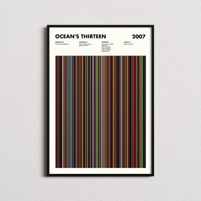 Oceans Thirteen Movie Barcode Poster
