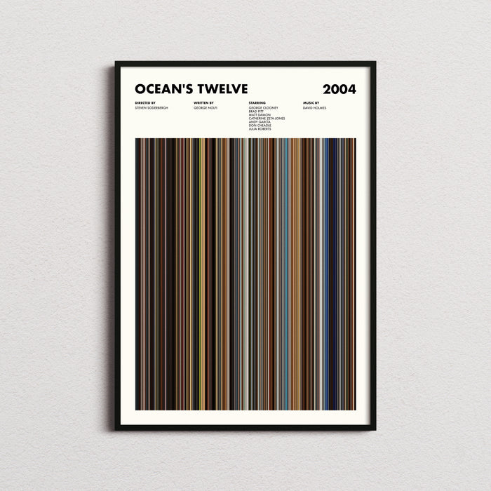 Oceans Twelve Movie Barcode Poster