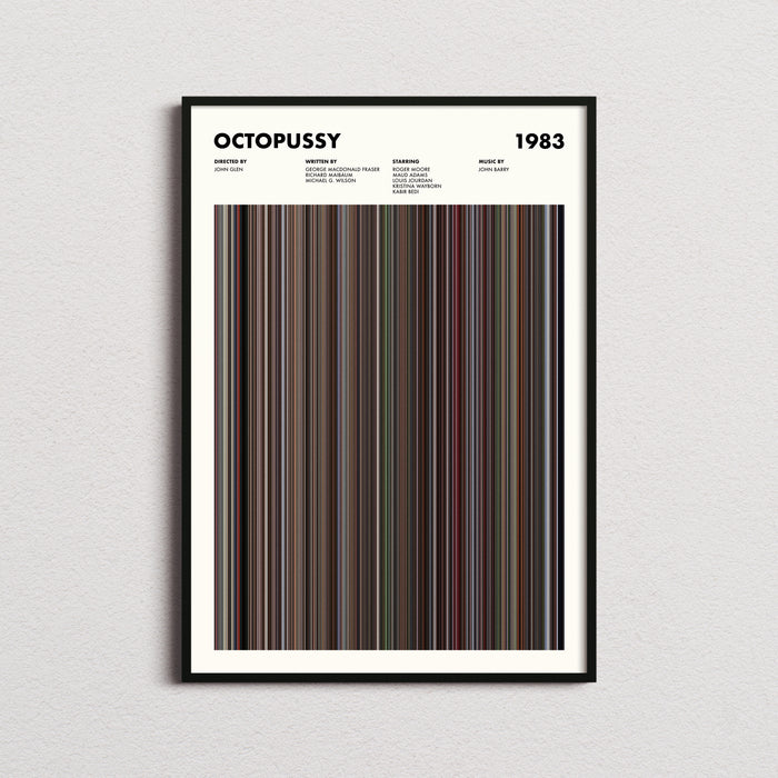Octopussy Movie Barcode Poster
