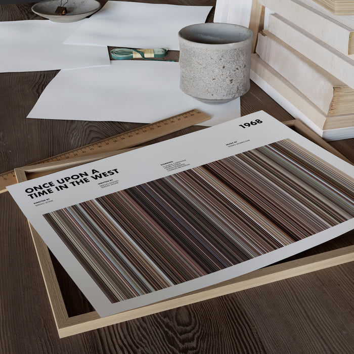 Once Upon A Time In The West Movie Barcode Poster