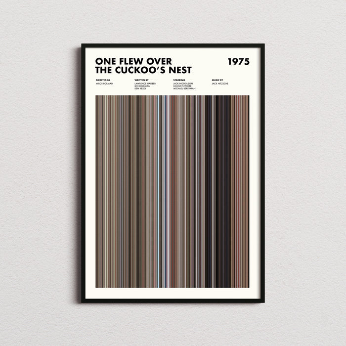 One Flew Over the Cuckoo's Nest Movie Barcode Poster