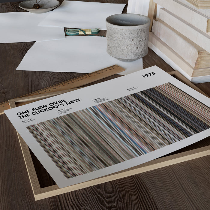 One Flew Over the Cuckoo's Nest Movie Barcode Poster