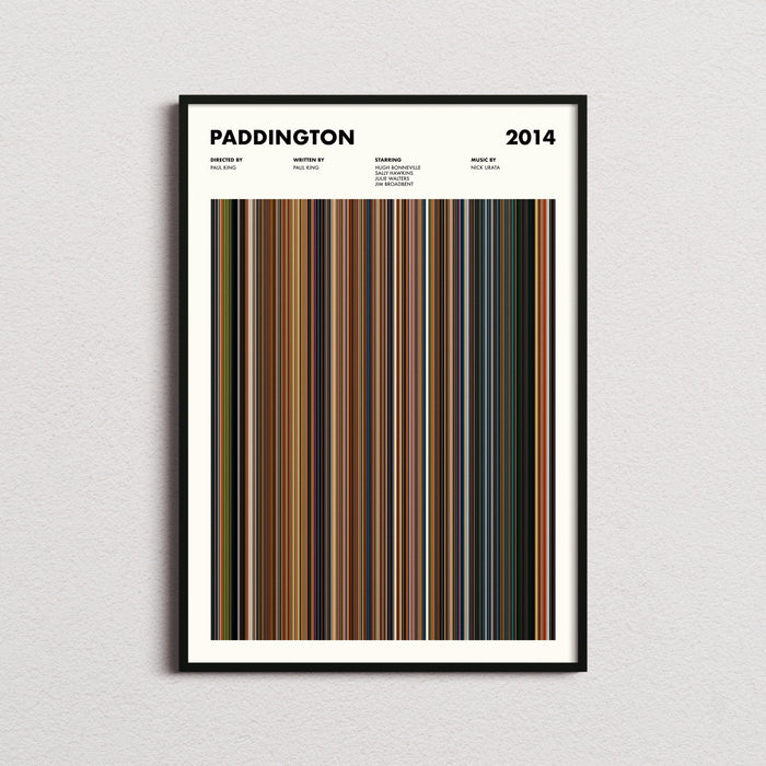 Paddington Movie Barcode Poster