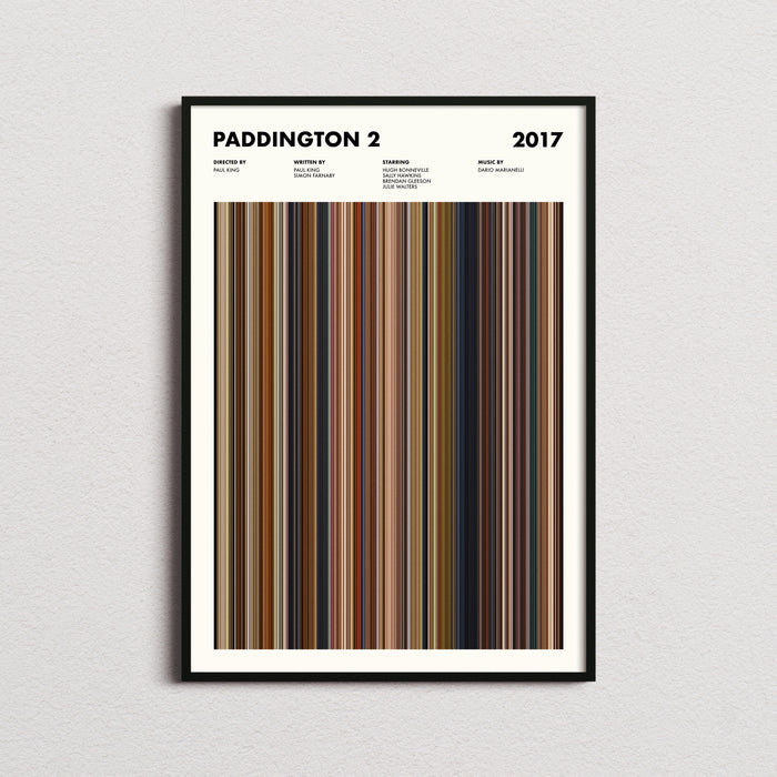 Paddington 2 Movie Barcode Poster